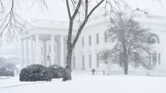 Sníh zasypal i Bílý dům ve Washingtonu