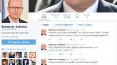 Twitterový účet premiéra Bohuslava Sobotky byl napaden. Objevovala se na něm xenofobní vyjádření