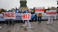Demonstrace proti ujgurské genocidě (Paříž)