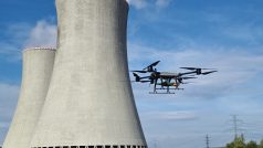 Dron u jaderné elektrárny Dukovany