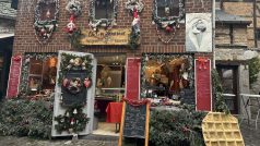 Vánoční výzdoba v belgickém městě Durbuy