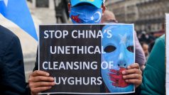 Protest proti pronásledování Ujgurů