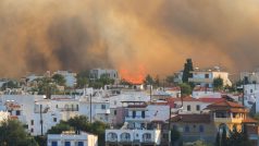 Požáry na řeckém ostrově Rhodos