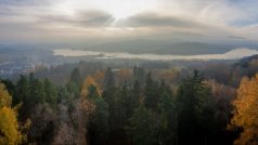 Výhled z rozhledny v Horní Plané na Českokrumlovsku