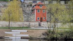 Nový vstup do řeky Vltavy u domku Egona Schieleho v Českém Krumlově