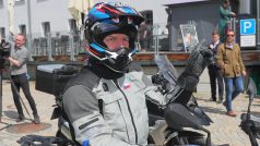Prezident Petr Pavel přijel na návštěvu Bavorska na motorce