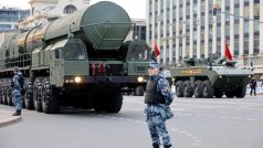 Ruské jaderné zbraně na přehlídce v Moskvě