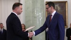 Prezident Andrej Duda jmenoval premiérem Mateuszem Morawieckim