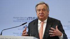 Generální tajemník OSN António Guterres na mnichovské bezpečnostní konferenci