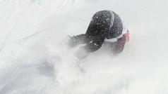 Snowboardistka Šárka Pančochová při kvalifikaci Big Airu na olympijských hrách