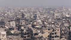 Rozbombardovaná část Damašku (ilustrační foto)