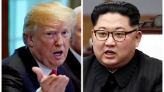Donald Trump a Kim Čong-un na kombinovaném snímku.