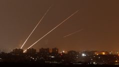 Rakety vystřelené z Pásma Gazy na Izrael.