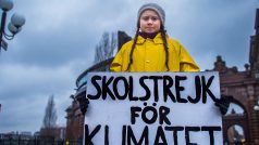 Švédka Greta Thunbergová každý pátek vynechá školu, aby před švédským parlamentem protestovala proti nečinnosti politiků v oblasti ochrany klimatu