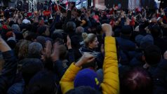 Gruzínská opozice protestuje proti výsledkům prezidentských voleb
