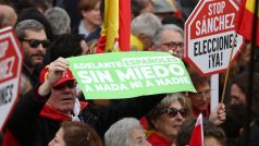 Nedělní protesty v Madridu.
