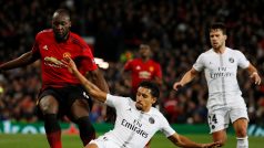 Osmifinálový zápas Ligy mistrů mezi Paris St. Germain a Manchesterem United