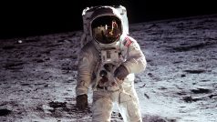 Astronaut Buzz Aldrin na Měsíci (foto z 20. července 1969)