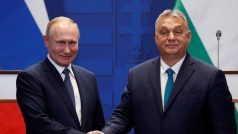 Ruský prezident Vladimir Putin s maďarským premiérem Viktorem Orbánem, fotografie z roku 2019