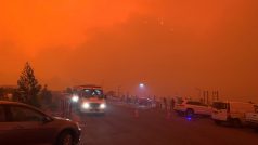 Požár lesů a křovin kolem města Mallacoota ve státě Victoria
