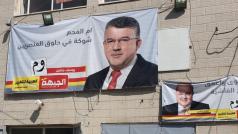 Volební plakáty arabského politika Júsufa Džabárína
