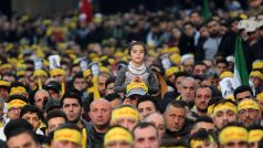 Podporovatelé hnutí Hizballáh v Íránu.