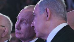 Vladimir Putin s Benjaminem Netanjahu, fotografie z roku 2020