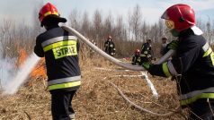 Hasiči bojují v Biebrzańském národním parku na severovýchodě Polska s rozsáhlým požárem