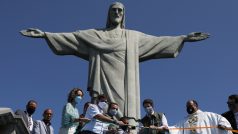 Znovuotevřená Kristova socha, monument Rio de Jainera.