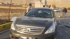 Vůz po útoku u Teheránu