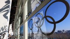 Výhled z hlavního centra pro média na olympijských hrách v Pekingu