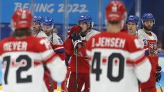 Zklamaní čeští hokejisté po souboji s Dánskem