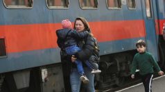 Uprchlíci na nádraží v Záhonech v Maďarsku