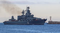 Ruský křižník Moskva v Sevastopolu v listopadu 2021