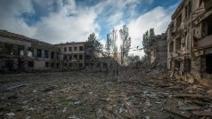 Zničené budovy v Kramatorsku