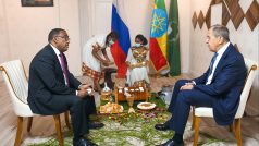 Ministr zahraničí Lavrov na návštěvě v Etiopii