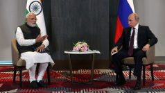 Indický premiér Módí s ruským prezidentem Putinem