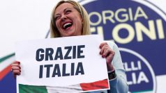 Vítězka italských voleb Giorgia Meloniová