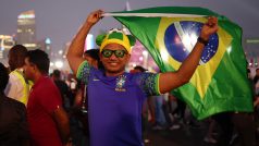 Fanoušci Brazílie v dějišti fotbalového mistrovství světa v Kataru