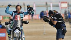 Libor Podmol v cíli prologu na letošním ročníku rallye Dakar