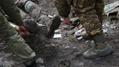 Ukrajinští vojáci v Bachmutu