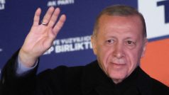 Turecký prezident Recep Tayyip Erdogan po prvním kole voleb