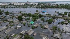 Záplavy v Chersonu způsobené zničením Kachovské přehrady