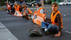 Protest klimatických aktivistů v Berlíně