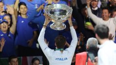 Oslavy italských tenistů po zisku Davis Cupu