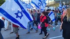 Pochod na protest proti chystané novele izraelského soudnictví