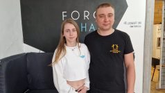 Běloruští aktivisté Dimitry Lukomski a Violleta Majšuková
