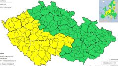 Výstraha ČHMÚ platí pro šest krajů v západní části České republiky