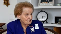 Někdejší ministryně zahraničí USA Madeleine Albrightová během rozhovoru pro Český rozhlas.