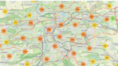 Mapa dopravních přestupků v Praze